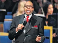  ?? AP PHOTO ?? Rev. Jasper Williams, Jr., delivers the eulogy during the funeral service for Aretha Franklin at Greater Grace Temple last month in Detroit.