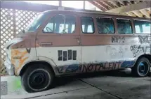  ?? Courtesy, ebay ?? The “Melvan,” a 1972 Dodge Sportsman Royal, once belonged to the band the Melvins. Nirvana’s Kurt Cobain doodled KISS figures on it.