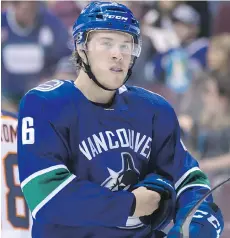  ?? DARRYL DYCK/CP ?? Coach Travis Green likes the offensive side of Brock Boeser’s game. “He just needs to play well right now. That’s all I care about.”