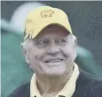  ??  ?? 0 Jack Nicklaus: Honorary starter at the Masters.