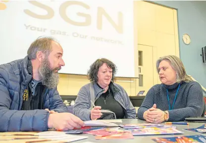  ?? Picture: Kim Cessford. ?? Robert Figgis and Catherine Quinney, directors of Bennybeg Plant Centre, and Councillor Roz McCall.