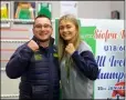  ?? ?? Curadh Boxing Club coach James O’Brien and All-Ireland champion Siofra Kenny.