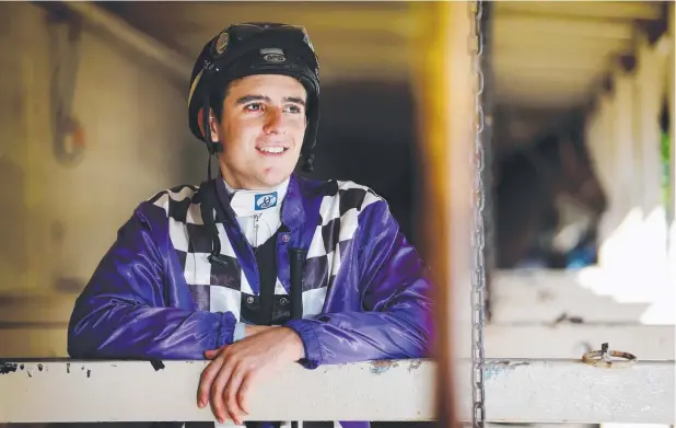  ?? Picture: TARA CROSER ?? JORDAN GERRANS BRIGHT FUTURE: Jockey Aidan Holt is keen to ride at Townsville today for John Manzelmann, after a couple of years away from race riding.