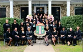  ??  ?? All active members of the Theta Omicron Omega Chapter of Alpha Kappa Alpha Sorority Inc. posed for this photo which was taken especially for the chapter’s 50th anniversar­y.