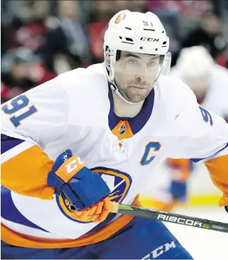  ?? JULIO CORTEZ/AP/FILES ?? New York Islanders centre John Tavares tops the list of free agents this year with Toronto, Tampa Bay, San Jose, Boston and Dallas among the front-runners to sign him if he decides to leave New York.