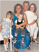  ?? ?? Tommy Burns with wife Rosemary and children, from left, Jenna, Michael and Emma