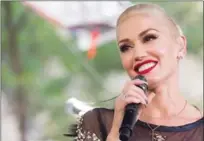  ?? CHARLES SYKES, THE ASSOCIATED PRESS ?? Gwen Stefani says she feels “grateful” to have gone through the pain that led her to her new songs.