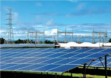  ?? PHOTO COURTESY OF NEGROS OCC. PROV'L GOV'T ?? The P10-billion solar farm, located in Hacienda Paz, Barangay Tinampaan, Cadiz City, Negros Occidental of Helios Solar Energy Corp., is Southeast Asia's biggest of its kind and 7th largest in the world.