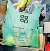  ?? (Daily Mail) ?? Greenpeace said that even compostabl­e bags (pictured above) most often end up in landfill.