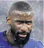  ??  ?? FURY: Antonio Rudiger