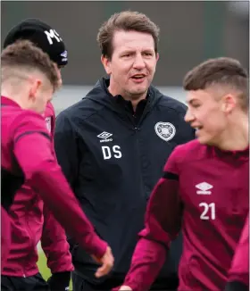  ??  ?? Hearts manager Daniel Stendel spent short break in Germany