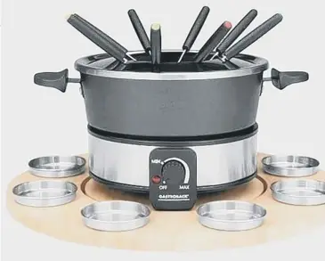  ??  ?? This 1.8-litre, stainless steel fondue pit can be yours for £109.99 from wayfair.co.uk