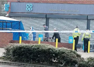  ?? SOUTH BEDS NEWS AGENCY ?? Suren Sivanantha­n was found dead outside these shops in Great Linford, Milton Keynes, in January in what British police described as an “appallingl­y brutal” attack.