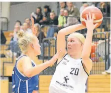  ?? FOTO: WOI ?? Mit ihrer Wurfstärke könnte Linda Brückner (r.) im Heimspiel gegen Marburg zum X-Faktor für die Tigers werden.