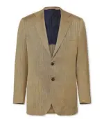  ??  ?? KITON
Jacket in a cashmere, linen and silk blend / € 7,500 (suit)