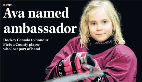  ?? SUBMITTED ?? Ava Foote will be named a Hockey Canada ambassador on March 2.