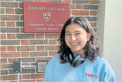  ?? ?? Decisión. Malena asegura que lo más probable es que opte por estudiar en Harvard, por su prestigio.