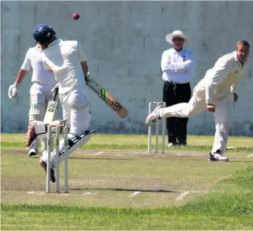  ?? Dave Savides ?? Fiery paceman Niel Jordan will again be the ‘go to’ strike bowler for KC when the Castle Premier League resumes