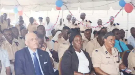  ??  ?? From left to right are: Zara Group of Companies Executive, Jay Subraj; Permanent Secretary of the Ministry of Public Security, Danielle McCalmon and Acting Police Commission­er , David Ramnarine. (GINA photo)