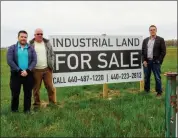  ?? THE NEWS-HERALD FILE ?? Developers, from left, Greg and Rick Sommers, and George Davis have teamed up to develop an industrial park at the end of Mercantile Drive in Mentor.