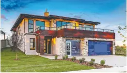  ?? SONA VISUAL ?? Carriage Signature Homes took the Estate Home $800,000 to $1 Million award at the 2021 BILD Alberta Awards for the Giovanni.