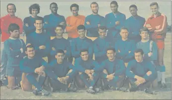  ?? SUPPLIED ?? YESTERDAY’S HEROES: Albert Johanneson, bottom centre, was persuaded in 1972 to come and play an influentia­l, and memorable, role at Glenville United in Cape Town.