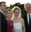  ??  ?? Mother of the Bride Hillary Clinton with daughter Chelsea, son-in-law Marc Mezvinsky and Father of the Bride Bill Clinton in 2010.