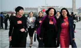  ??  ?? Delegates arriving at the Great Hall of the People in Beijing last week for the party congress. Photograph: Lintao Zhang/Getty Images