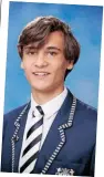  ?? ?? THE class of 2022’s top achiever der Jake van
Westhuizen scored a 97.7% | aggregate.
SUPPLED