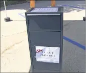  ?? ABC7LOS ANGELES ?? This photo from video provided by ABC7Los Angeles shows an unofficial ballot drop box at Grace Baptist Church in Santa Clarita.