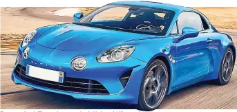  ??  ?? Fun-packed: The reincarnat­ed Alpine A110 sports car