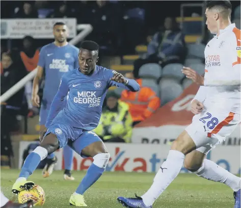  ??  ?? Siriki Dembele could start for Posh against Bradford City