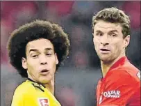  ?? FOTO: EFE ?? Witsel y Müller
Dortmund, 2º, y Bayern, líder de la Bundesliga