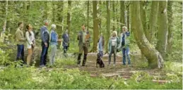  ?? Foto: FriedWald GmbH ?? Bei einer Waldführun­g erfahren Interessie­rte alles Wissenswer­te zur Bestattung in der Natur und erleben die Schönheite­n des Waldes.