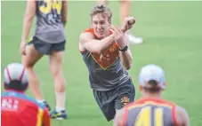  ?? Picture: STEVE HOLLAND ?? Gold Coast Suns co-captain Tom Lynch.