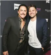  ?? BRAVO ?? Tom Sandoval, left, and Tom Schwartz are seen at a premiere party for season 10 of“Vanderpump Rules.”