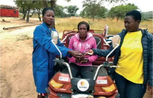  ??  ?? Modified motorbikes help improve the livelihood­s of rural Zimbabwean people