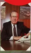  ??  ?? Chuck Chapman, Holden’s MD during the tumultuous days of the early Commodore, retired on 31 December 1987, the VN project all but complete. Overseas influences had forced Chapman into accepting the original smaller Commodore, and he rallied...