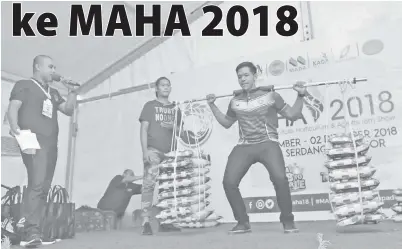  ??  ?? MUHAMMAD Amru juara Pertanding­an Badang Bernas MAHA 2018.