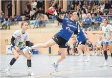  ?? FOTO: VOLKER STROHMAIER ?? Die TG Biberach (am Ball Jessica Haas) trifft vor heimischem Publikum in der Mali-Halle auf den SV Hohenacker-Neustadt.