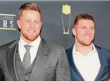  ?? Icon Sportswire via Getty Images ?? J.J., left, and T.J. Watt took playful shots at one another on social media about having to share their starring turn on the limited-edition Wheaties box.