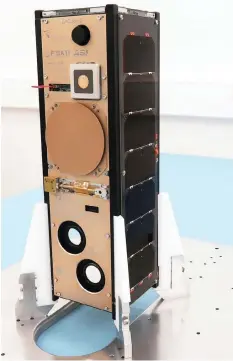  ??  ?? SINCE ZACube-1, CPUT has reprised its history-making nanosatell­ite technology with the ZACube-2, the most advanced South African CubeSat, launched with the Russian Soyuz Kanopus mission from Siberia, Russia, on Thursday.