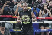  ?? Picture / AP ?? Forty- year- old Floyd Mayweather admits training for what he says is his last fight has been physically tough.