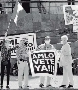  ?? AFP ?? Manifestan­tes en Guadalajar­a, Jalisco.