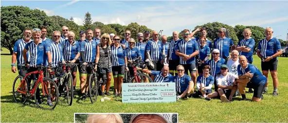  ?? LISA BURD/STUFF ?? A four-day, 372-kilometre charity ride in memory of New Plymouth businessma­n Keith Roebuck came to an end on Sunday.