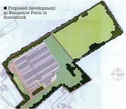  ??  ?? ● Proposed developmen­t at Bungalow Farm in Scarisbric­k