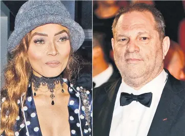  ??  ?? Aspiring British actress Kadian Noble is accusing Weinstein of inviting her to a hotel room in France and sexually assaulting her.