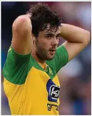  ?? SPORTSFILE ?? Out of time: Odhrán Mac Niallais of Donegal