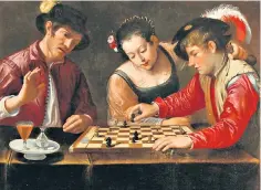  ?? ?? The Chess Players, attributed to Bartolomeo Manfredi (1582-1622), a follower of Caravaggio