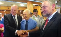  ?? (Courtesy of WJC) ?? WJC PRESIDENT Ronald Lauder (left): Shimon Peres was always willing to take a chance for peace.